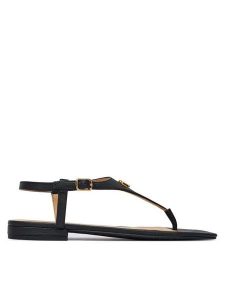 LAUREN RALPH LAUREN Sandały 802982881002 Czarny. Czarne sandały Lauren Ralph Lauren, bez wzorów, ze skóry, bez obcasa, na płaskiej podeszwie, bez zapięcia. Za 559,99 zł.