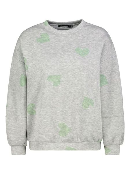 Sublevel Bluza w kolorze szaro-zielonym rozmiar: M/L. Szare bluzy Sublevel, l, bez wzorów, bez kaptura. Za 109,26 zł.