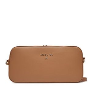 Torebka Patrizia Pepe. Brązowe listonoszki Patrizia Pepe, bez wzorów, bez dodatków. Za 683,99 zł.