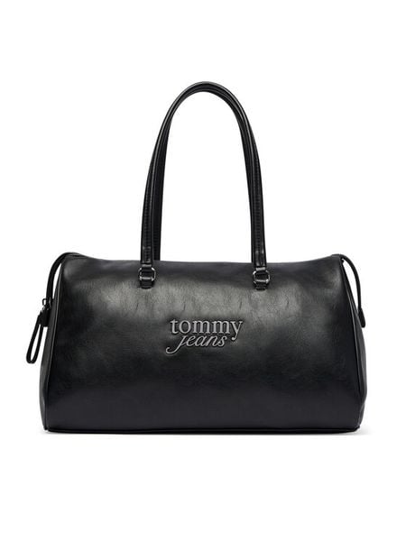 Tommy Jeans Torebka Tjw Bold Script AW0AW19054 Czarny. Czarne torebki klasyczne Tommy Jeans, bez wzorów, z jeansu, bez dodatków. Za 529,99 zł.