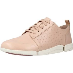Buty CLARKS TriAmelia Edge Rose. Czerwone buty trekkingowe Clarks, ze skóry, bez zapięcia. Za 236,99 zł.