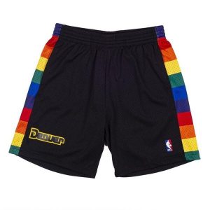 Szorty Denver Nuggets. Czarne szorty MITCHELL & NESS, bez wzorów, sportowe. Za 319,15 zł.