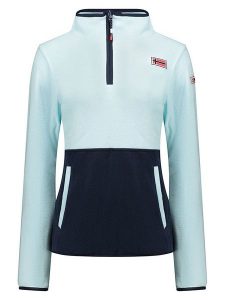 Geographical Norway Bluza polarowa "Touki" w kolorze granatowo-błękitnym rozmiar: XL. Niebieskie bluzy Geographical Norway, xl, bez wzorów, z polaru, bez kaptura. Za 63,95 zł.