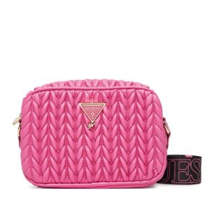 Torebka Guess. Czerwone listonoszki Guess, z aplikacjami, bez dodatków. Za 209,99 zł.
