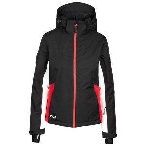 Dlx Dolores - Damska kurtka narciarska Dlx czarna. Czarne kurtki Trespass, na zimę, bez wzorów, bez kaptura, narciarskie. Za 572,40 zł.