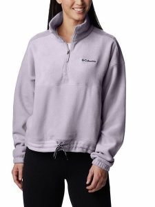 Columbia Bluza polarowa "Brushy Bay" w kolorze fioletowym rozmiar: L. Różowe bluzy Columbia, l, bez wzorów, z polaru, bez kaptura. Za 109,95 zł.