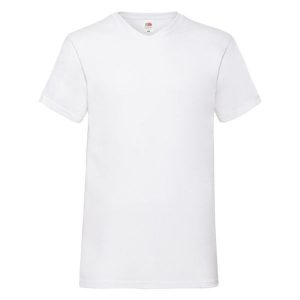 Koszulka Unisex Dla Dorosłych Valueweight Z Gładkim Dekoltem W Szpic. Białe bluzki FRUIT OF THE LOOM, s, bez wzorów, sportowe, bez kołnierzyka, bez ramiączek. Za 39,99 zł.