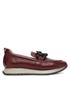 Hispanitas Półbuty HI254238 Bordowy. Czerwone półbuty Hispanitas, bez wzorów, ze skóry, bez obcasa, na płaskiej podeszwie, bez zapięcia. Za 439,99 zł.