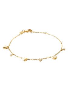 L'Atélier Précieux Pozłacana bransoletka z elementami ozdobnymi rozmiar: onesize. Żółte bransoletki l'Atelier precieux, z cyrkonią, pozłacane. Za 173,99 zł.