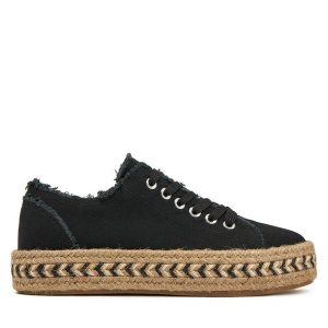 Espadryle DeeZee. Czarne espadryle DeeZee, bez wzorów, bez obcasa. Za 99,99 zł.