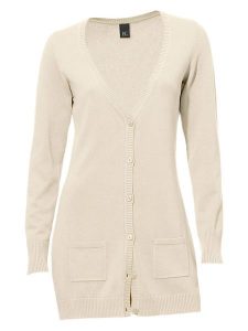 Heine Kardigan w kolorze beżowym rozmiar: 42. Brązowe kardigany Heine, z bawełny. Za 83,95 zł.