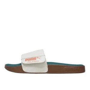 Klapki damskie Puma Leadcat 2.0. Białe klapki Puma, bez wzorów, z materiału, bez obcasa. Za 179,00 zł.