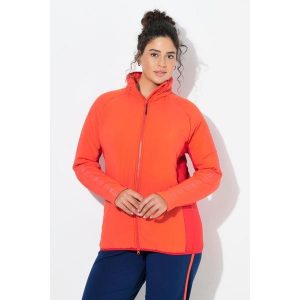 Damskie Kurtka funkcyjna stójka kaptur 2-kierunkowy zamek błyskawiczny. Czerwone kurtki Ulla Popken, plus size, bez wzorów, z materiału, bez kaptura. Za 479,99 zł.