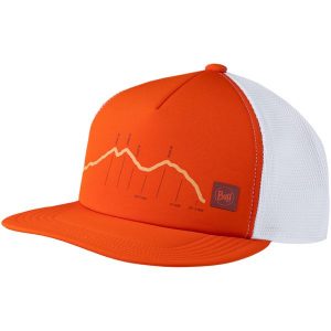 Czapka z daszkiem BUFF EXPLORE TRUCKER CAP CRAM. Żółte czapki Buff, bez wzorów, z materiału, casualowe. Za 78,99 zł.