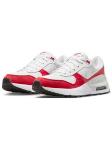 Nike Sneakersy "Air Max Systm" w kolorze biało-czerwonym rozmiar: 38,5. Białe trampki Nike, bez wzorów, z materiału, bez zapięcia. Za 214,95 zł.