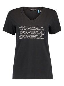 O'Neill Koszulka "Triple Stack" w kolorze czarnym rozmiar: S. Czarne bluzki O'Neill, s, bez wzorów, z bawełny, bez kołnierzyka, bez ramiączek. Za 65,95 zł.