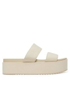 Calvin Klein Jeans Klapki Flatform Sandal Webbing In YW0YW01789 Écru. Klapki Calvin Klein Jeans, bez wzorów, z jeansu, bez obcasa. Za 199,99 zł.