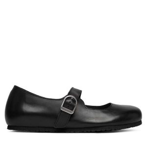 Baleriny Birkenstock. Czarne balerinki Birkenstock, bez wzorów, bez obcasa, bez zapięcia. Za 480,99 zł.