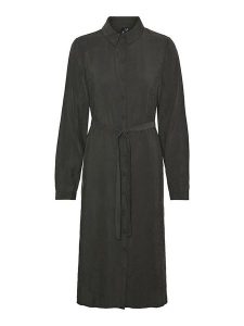 Vero Moda Sukienka w kolorze khaki rozmiar: S. Brązowe sukienki Vero Moda, na co dzień, s, bez wzorów, z tkaniny, bez kołnierzyka, bez ramiączek, maxi, proste. Za 83,62 zł.