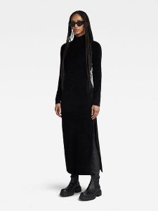 G-Star Sukienka w kolorze czarnym rozmiar: XXS. Czarne sukienki G-Star, xxs, bez wzorów, retro, bez kołnierzyka, bez ramiączek, maxi. Za 174,84 zł.