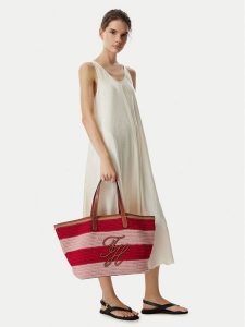 Tommy Hilfiger Torebka Th Nautical Tote Crochet Str AW0AW18816 Kolorowy. Torebki klasyczne TOMMY HILFIGER, bez wzorów, z materiału, bez dodatków. Za 605,99 zł.