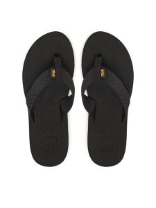 Teva Japonki Mush II 4198 Czarny. Czarne klapki Teva, bez wzorów, z materiału, bez obcasa. Za 159,99 zł.