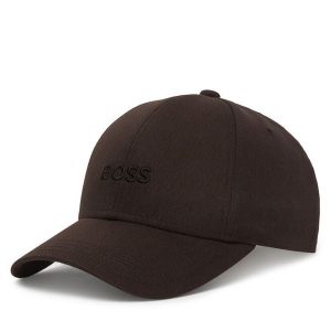 Czapka z daszkiem BOSS. Brązowe czapki Boss, bez wzorów. Za 149,99 zł.