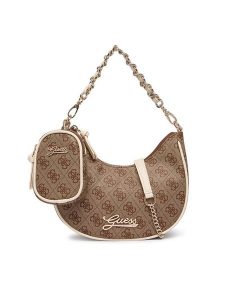 Guess Torebka J6YZ02 W2507 Brązowy. Brązowe torebki klasyczne Guess, z aplikacjami, ze skóry, bez dodatków. Za 294,99 zł.