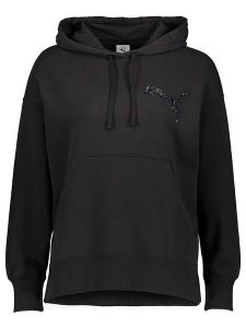 Puma Bluza w kolorze czarnym rozmiar: M. Czarne bluzy Puma, m, bez wzorów, z kapturem. Za 210,81 zł.