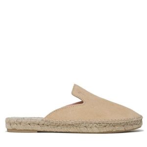 Espadryle Manebi. Brązowe espadryle Manebi, bez wzorów, bez obcasa. Za 379,99 zł.
