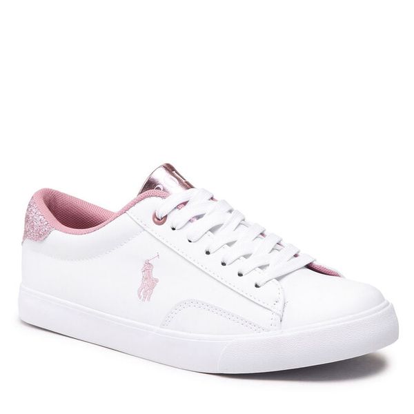 Tenisówki Polo Ralph Lauren. Białe trampki Polo Ralph Lauren, bez wzorów, bez zapięcia. Za 279,99 zł.