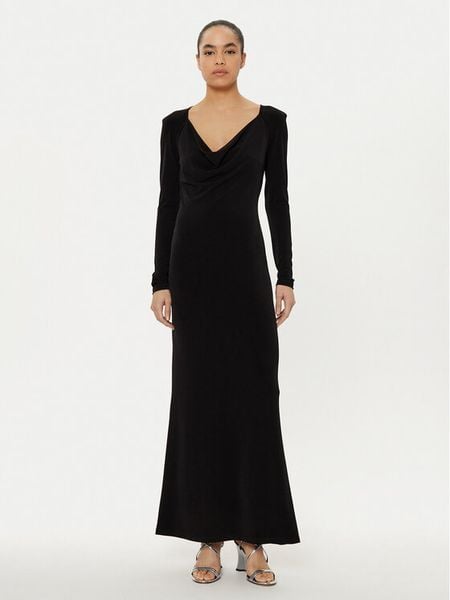 Patrizia Pepe Sukienka wieczorowa 8A1443 J015 Czarny Regular Fit. Czarne sukienki Patrizia Pepe, bez wzorów, z syntetyku, wizytowe, bez kołnierzyka, bez ramiączek. Za 659,99 zł.