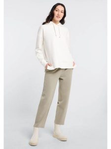 ELBSAND Bluza "Maika" w kolorze białym rozmiar: XS. Białe bluzy ELBSAND, xs, bez wzorów, z bawełny, z kapturem. Za 173,99 zł.