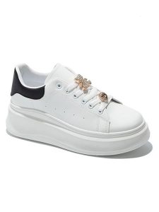 C'M Sneakersy w kolorze białym rozmiar: 39. Białe trampki C'M, bez wzorów, bez zapięcia. Za 140,53 zł.