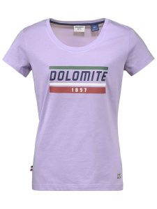 DOLOMITE Koszulka "Gard" w kolorze fioletowym rozmiar: M. Różowe bluzki Dolomite, m, bez wzorów, z bawełny, bez kołnierzyka, bez ramiączek. Za 70,24 zł.