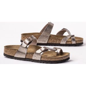 Japonki damskie Birkenstock Mayari BF (1016409). Żółte klapki Birkenstock, bez wzorów, bez obcasa. Za 349,99 zł.