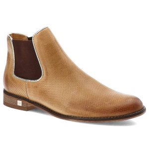 Brązowe Botki Carinii Damskie Buty Płaskie. Brązowe botki Carinii, na jesień, z aplikacjami, bez obcasa, na obcasie, bez zapięcia. Za 229,00 zł.