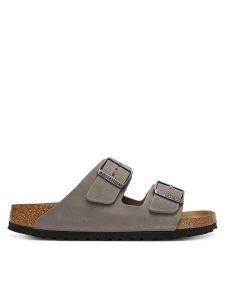 Birkenstock Klapki Arizona Sfb 1013645 Szary. Szare klapki Birkenstock, bez wzorów, ze skóry, bez obcasa. Za 492,99 zł.