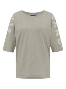 ELBSAND Koszulka "Innke" w kolorze beżowym rozmiar: S. Brązowe bluzki ELBSAND, s, bez wzorów, z bawełny, bez kołnierzyka, bez ramiączek. Za 91,34 zł.