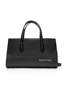 Valentino Torebka Jasmin VBS8NS23 Czarny. Czarne torebki klasyczne Valentino, bez wzorów, ze skóry, bez dodatków. Za 339,99 zł.