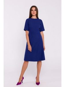 Stylove Sukienka w kolorze granatowym rozmiar: M. Niebieskie sukienki Stylove, m, bez wzorów, bez kołnierzyka, bez ramiączek, midi. Za 144,92 zł.