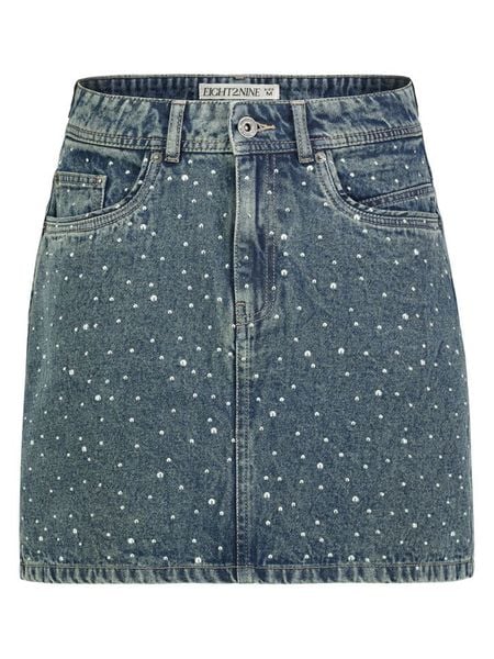 Eight2Nine Spódnica dżinsowa w kolorze niebieskoszarym rozmiar: M. Niebieskie spódnice Eight2Nine, m, bez wzorów, z bawełny, klasyczne, mini. Za 113,10 zł.