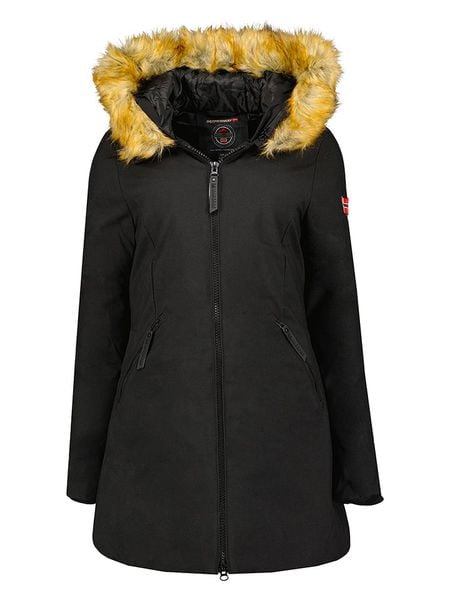 Geographical Norway Parka "Adelaide" w kolorze czarnym rozmiar: L. Czarne płaszcze Geographical Norway, l, bez wzorów, bez kaptura. Za 222,94 zł.