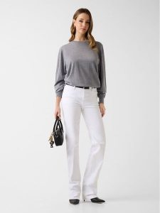 Guess Jeansy 182441 Biały Straight Fit. Białe jeansy Guess, z aplikacjami, z jeansu. Za 434,99 zł.