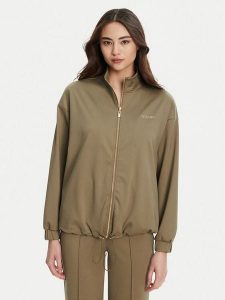 Guess Bluza V5YL09 KCX42 Brązowy Regular Fit. Brązowe bluzy Guess, m, z aplikacjami, z syntetyku, bez kaptura. Za 329,99 zł.