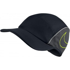 Nike Czapka Do Biegania U Nk Arobill aw84 Cap Run, Black Anthracite Volt. Czapki marki Nike. W wyprzedaży za 85,00 zł.