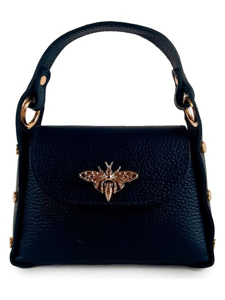 ORE10 Skórzana torebka "Raser" w kolorze granatowym - 17 x 12 x 6 cm rozmiar: onesize. Niebieskie torebki klasyczne ORE10, z aplikacjami, z materiału, przez ramię, bez dodatków. Za 150,45 zł.