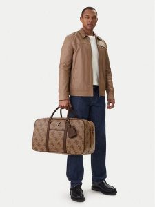 Guess Torba weekendowa TWOB86 88930 Brązowy. Brązowe torebki klasyczne Guess, z aplikacjami, ze skóry, bez dodatków. Za 697,99 zł.
