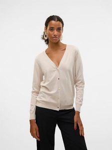 Vero Moda Kardigan w kolorze beżowym rozmiar: M. Brązowe kardigany Vero Moda, z wiskozy. Za 79,03 zł.