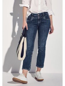 Street One Dżinsy - Slim fit - w kolorze granatowym rozmiar: W29/L26. Niebieskie jeansy Street One, bez wzorów. Za 149,31 zł.